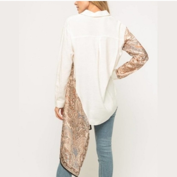 Mystree long sleeve cream like a bandana sheer - Picture 2 of 5
